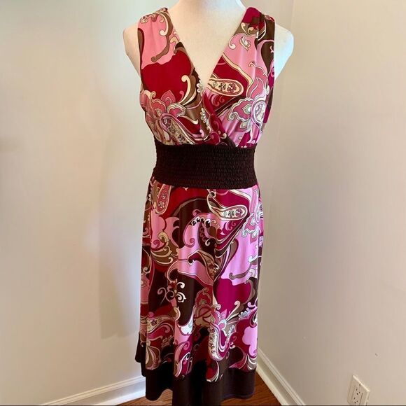 Rabbit Rabbit Rabbit Surplice Paisley Dress Sz 12 - Picture 2 of 7